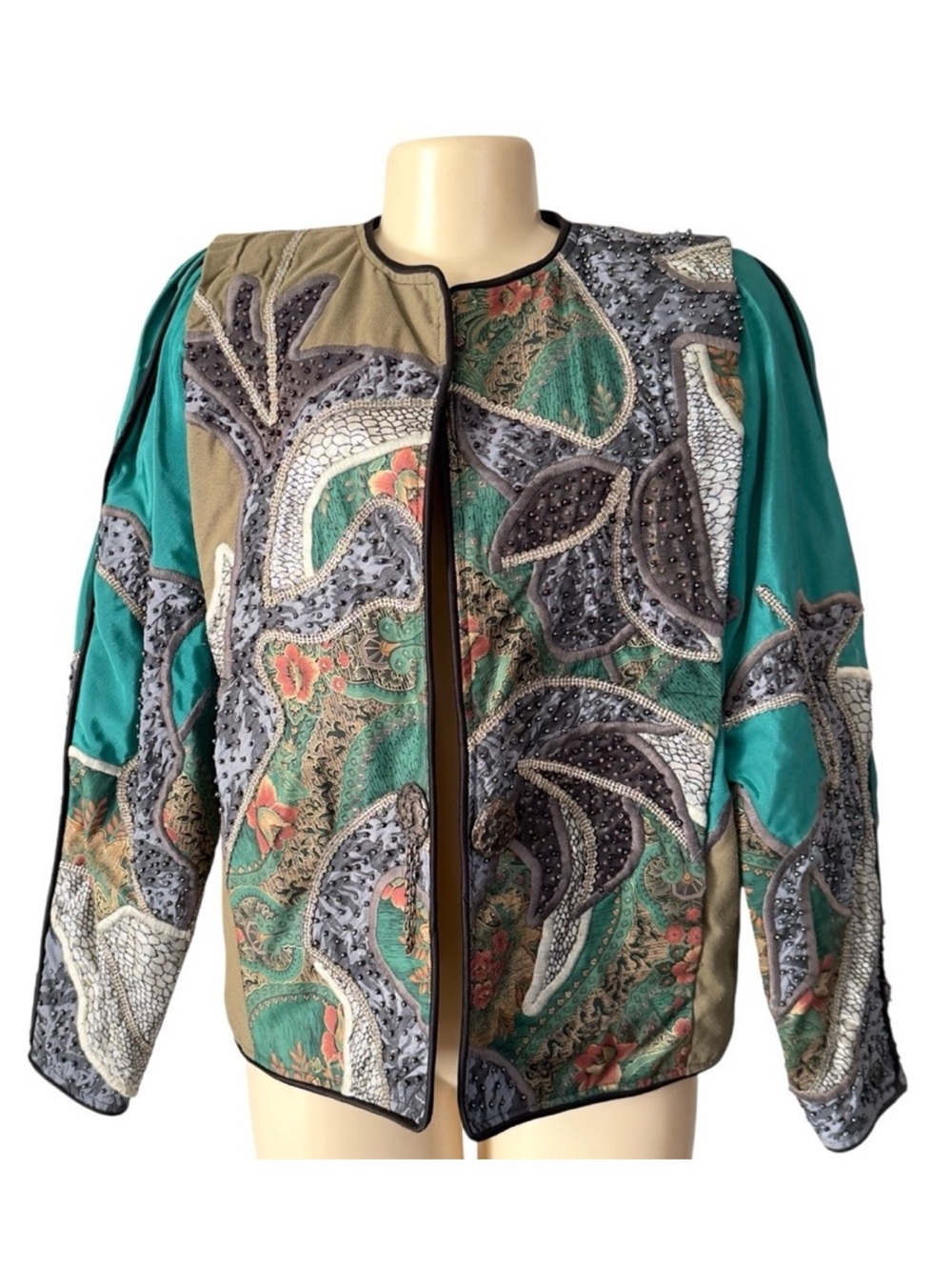 Vintage La Colección Judith Roberts Ornate Bolero Jacket Mexico Rare Art to Wear